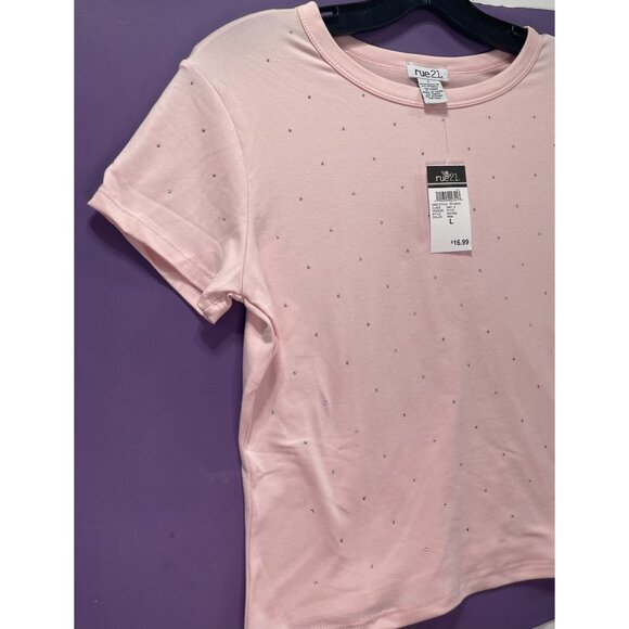 Rue 21 - Women's Short Sleeves T-Shirt - Pink - Large - Picture 11 of 12
